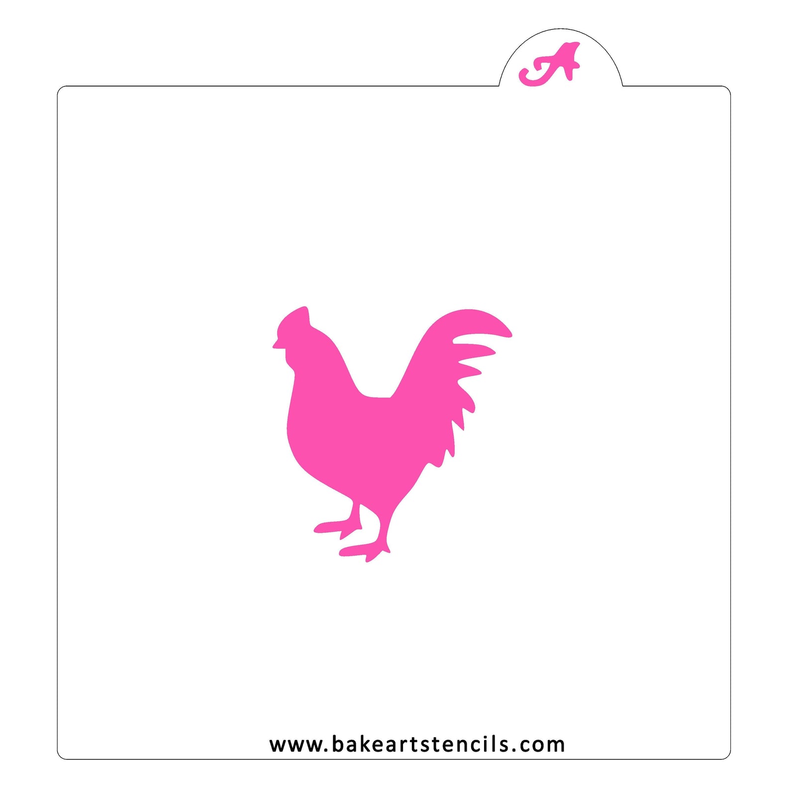 Rooster Cookie Stencil bakeartstencil