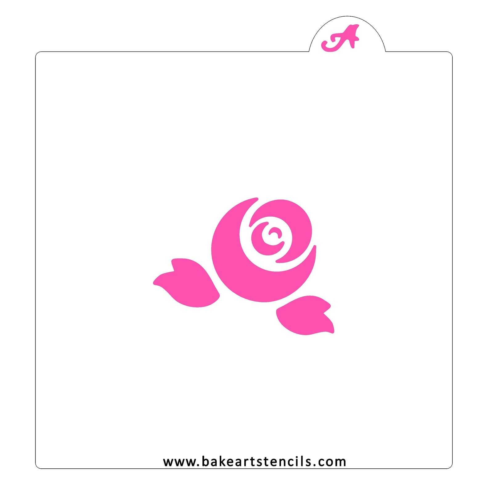 Rose Flower Cookie Stencil bakeartstencil