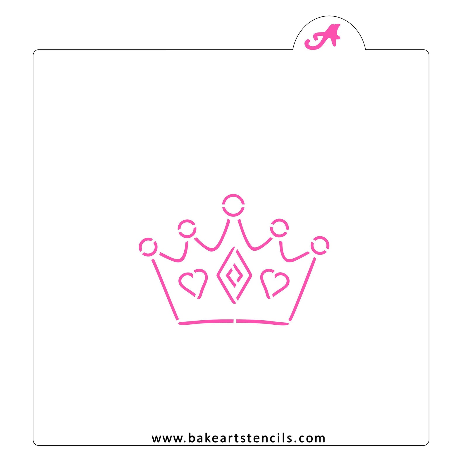 Royal Tiara PYO Cookie Stencil bakeartstencils