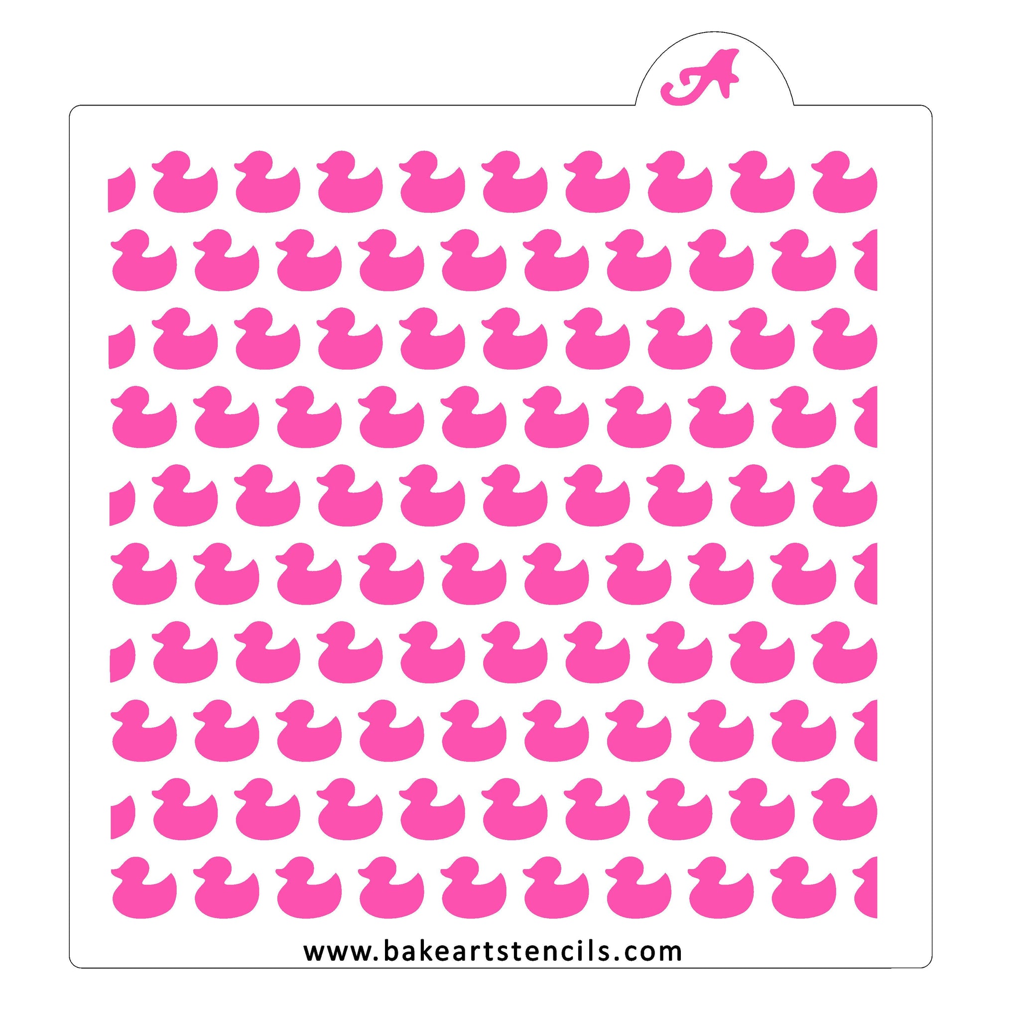 Rubber Ducky Pattern Stencil Bakeartstencils