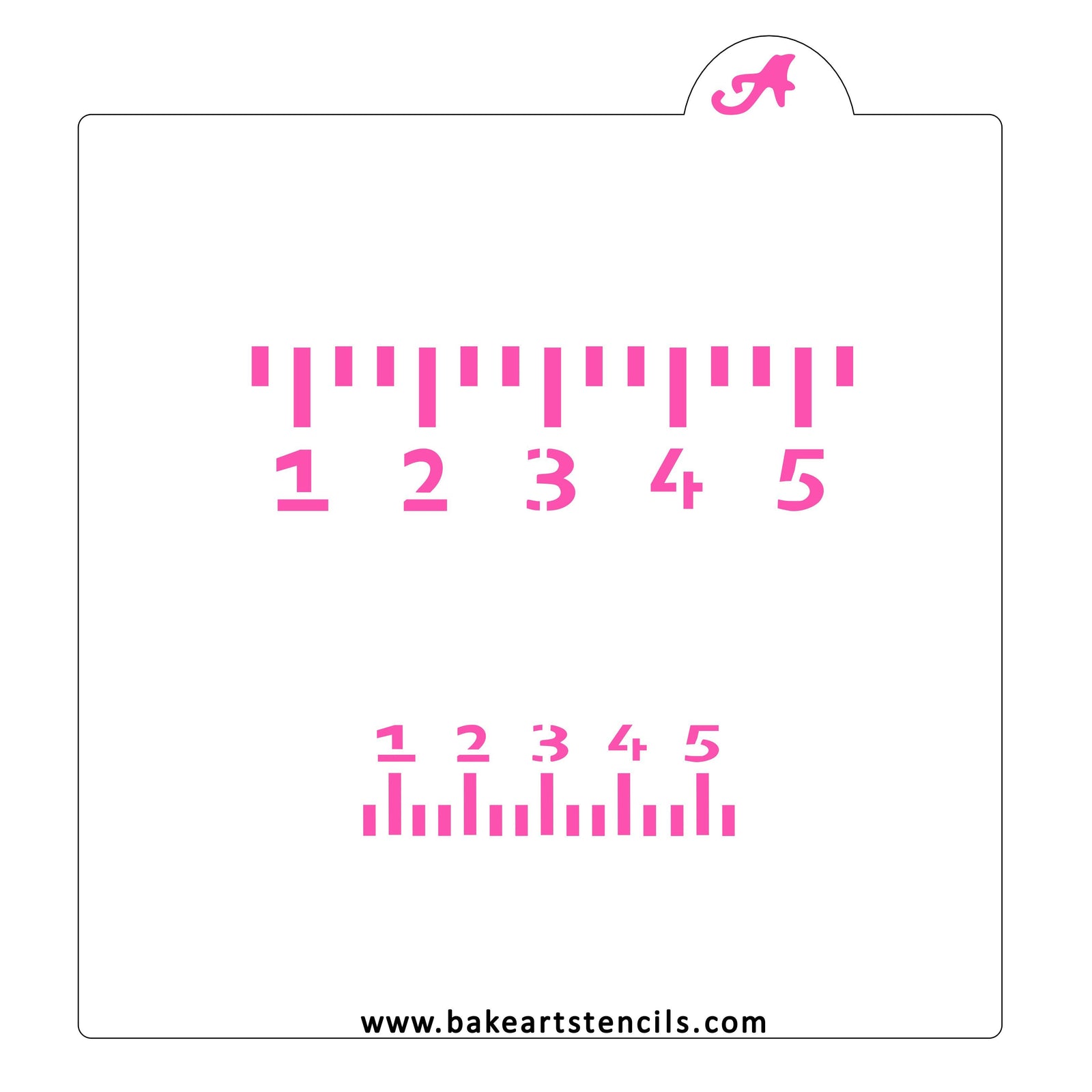 Ruler Cookie Stencil Set bakeartstencil