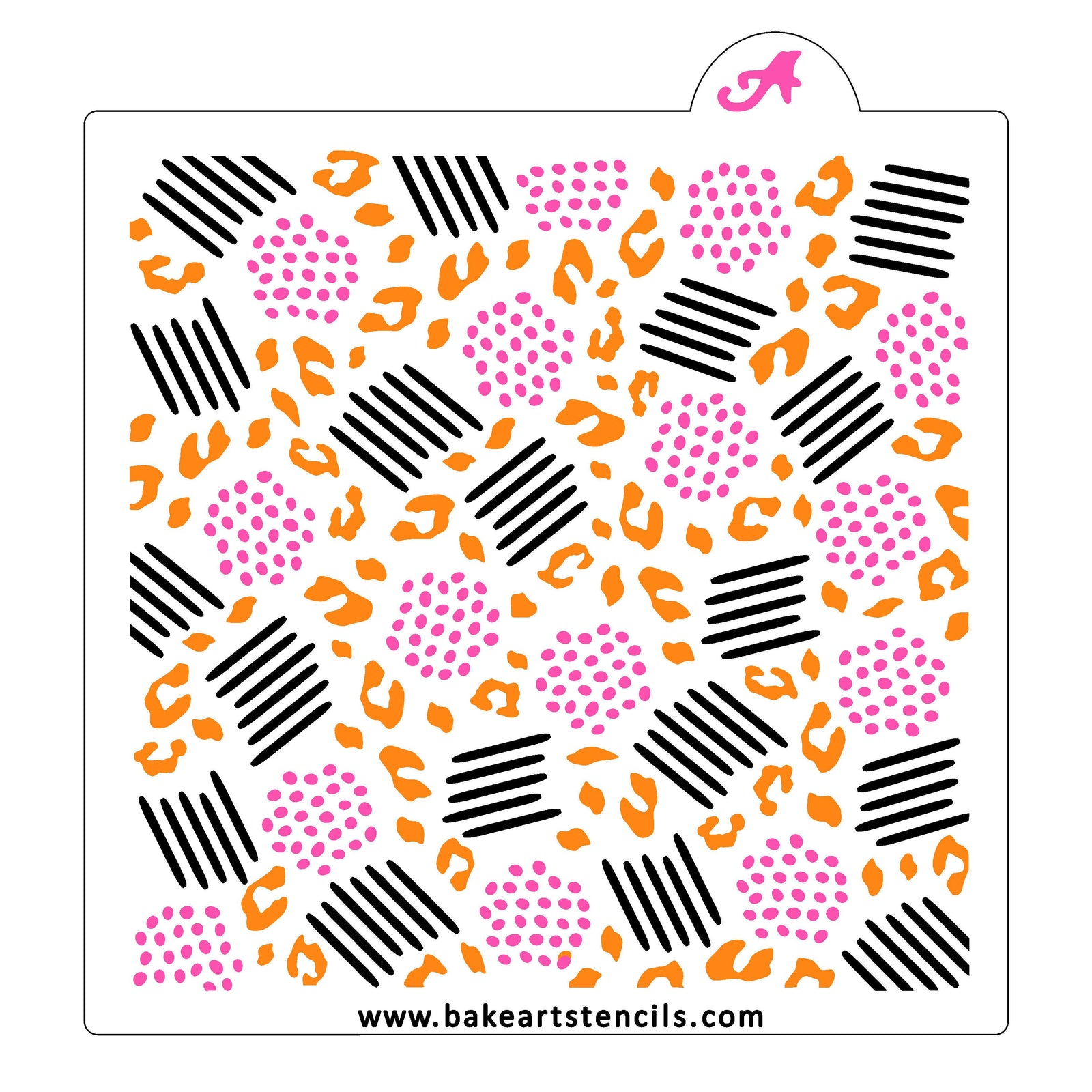 Safari Abstract Pattern Cookie Stencil, 3 piece Set