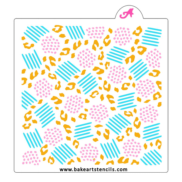Safari Abstract Pattern Cookie Stencil - bakeartstencils