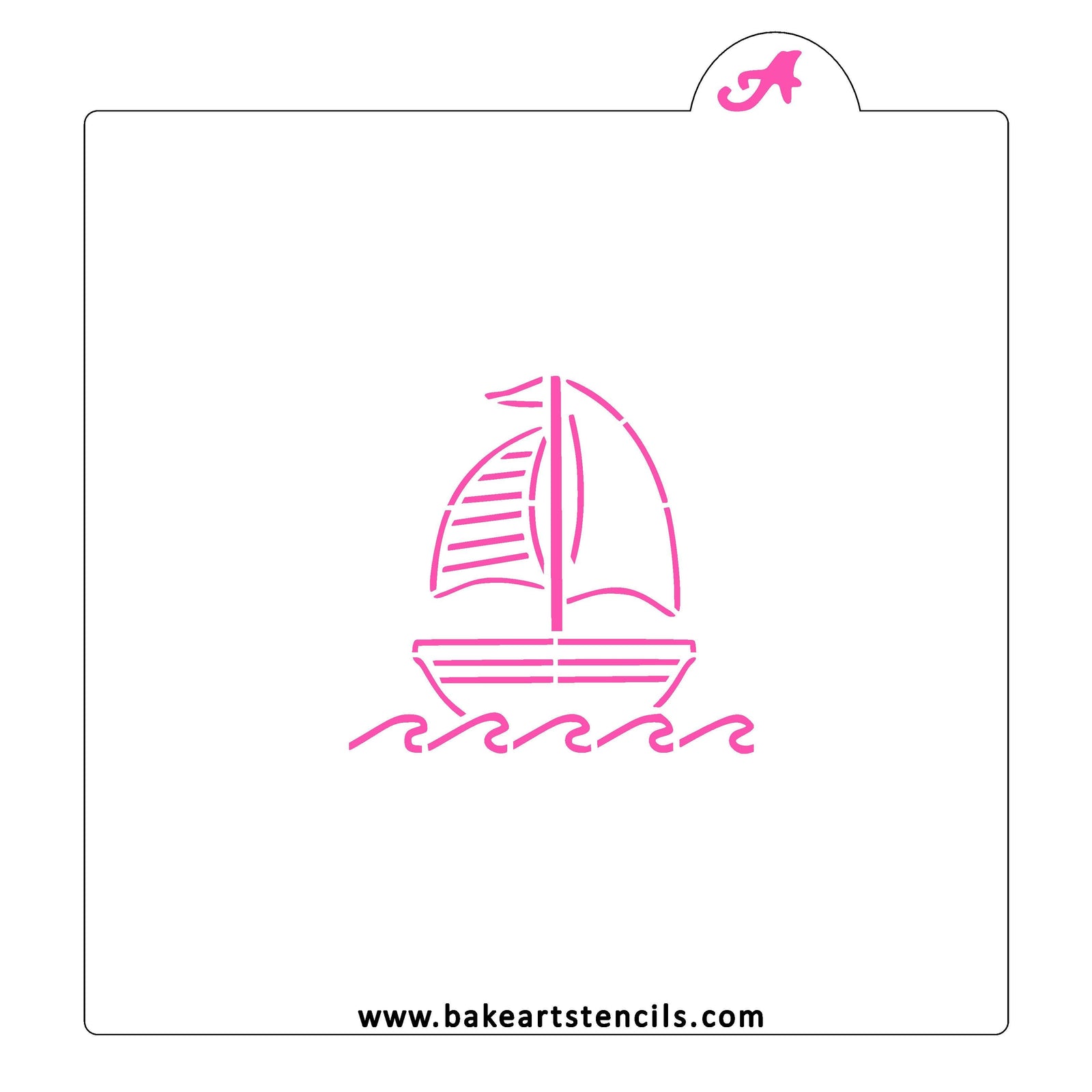 Sailboat PYO Cookie Stencil bakeartstencil