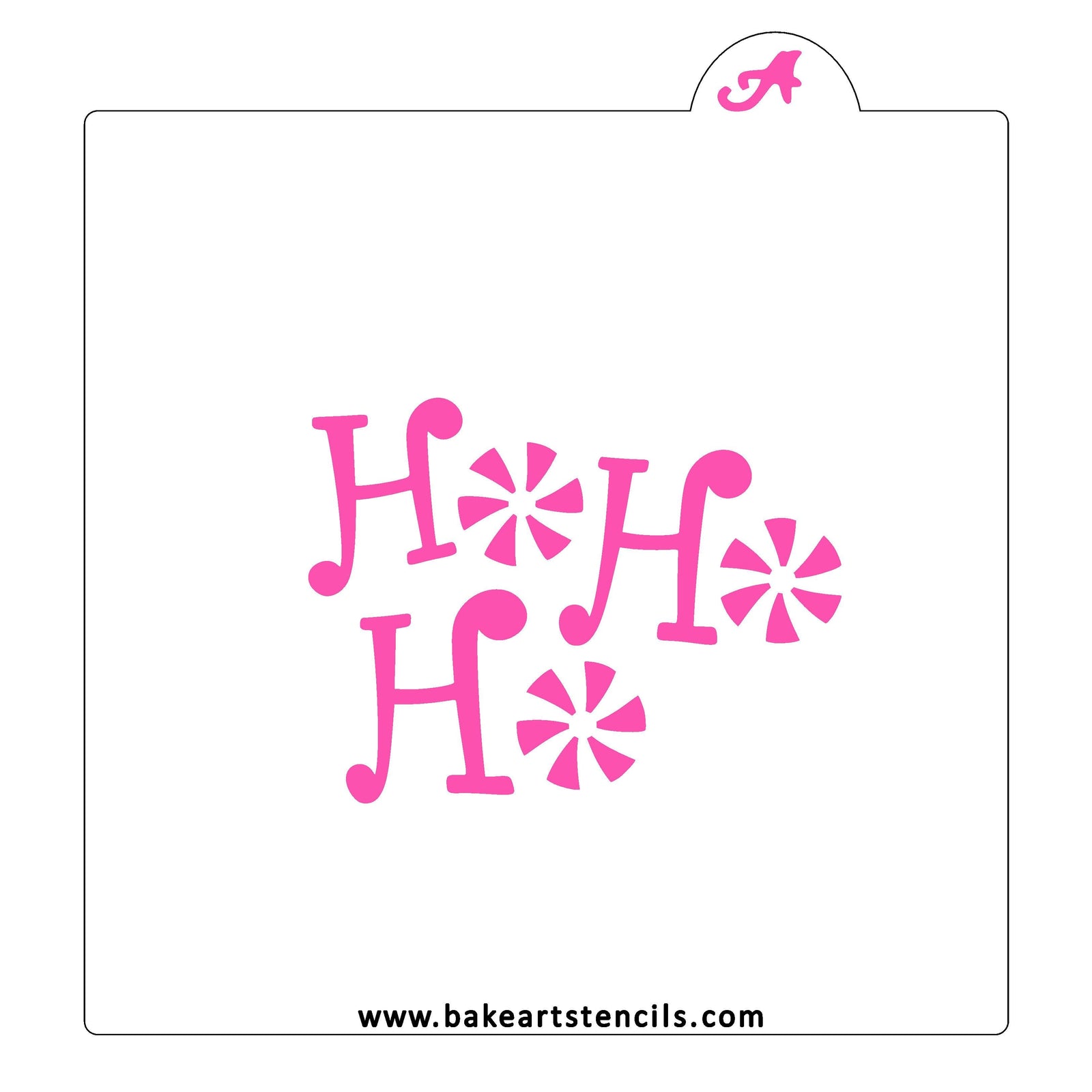 Santa Cheer Cookie Stencil bakeartstencil
