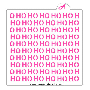 Santa Ho Ho Ho Cookie Stencil bakeartstencil