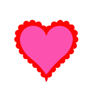 Scalloped Heart Cookie Stencil Set bakeartstencil