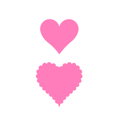 Scalloped Heart Cookie Stencil Set bakeartstencil