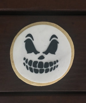 Scary Monster Face Stencil bakeartstencil