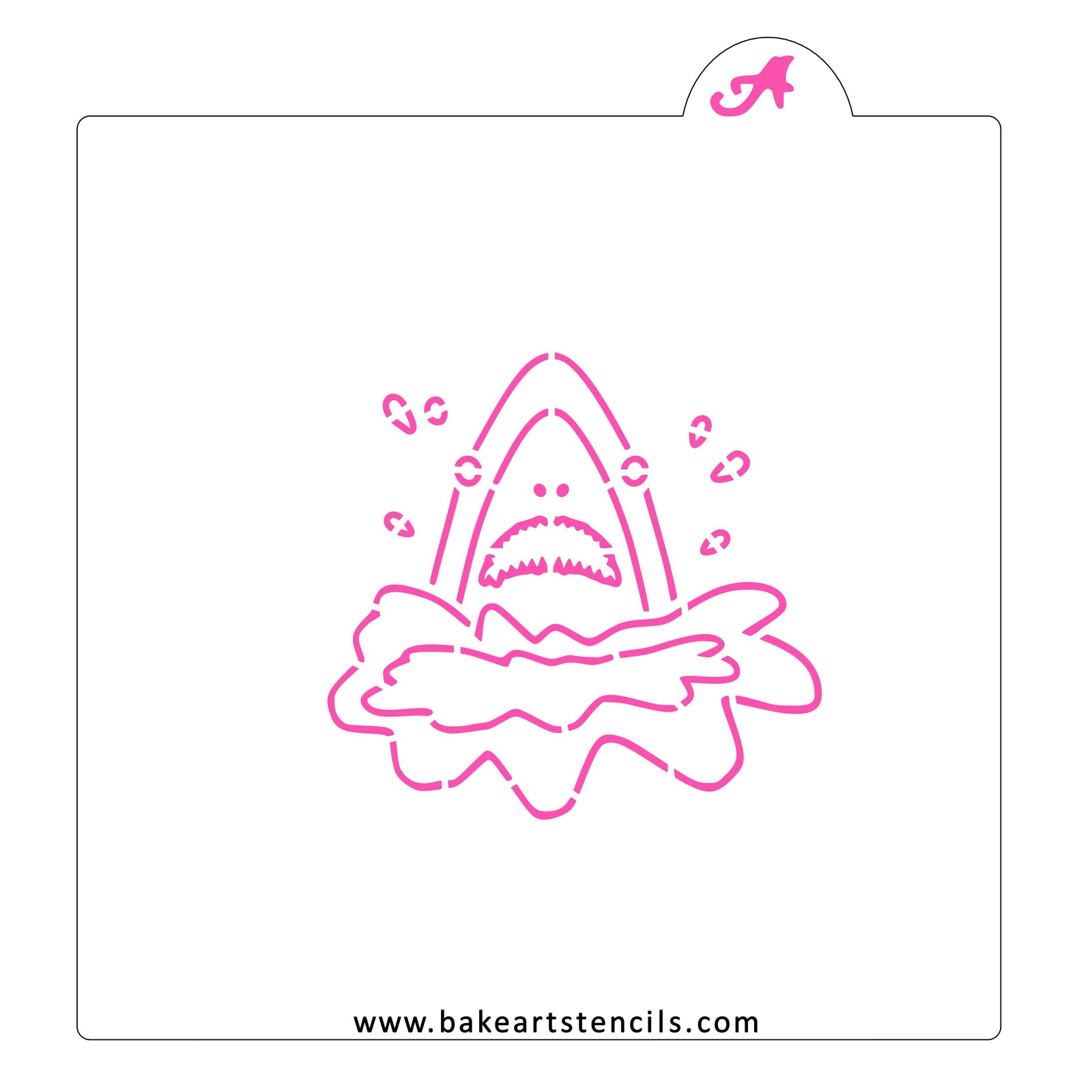 Scary Shark PYO Stencil bakeartstencil