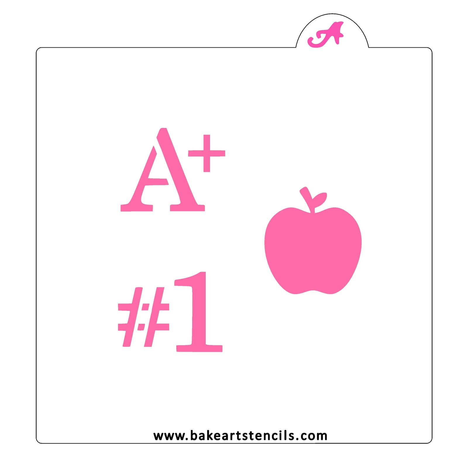 School Oreo Stencil Set bakeartstencil