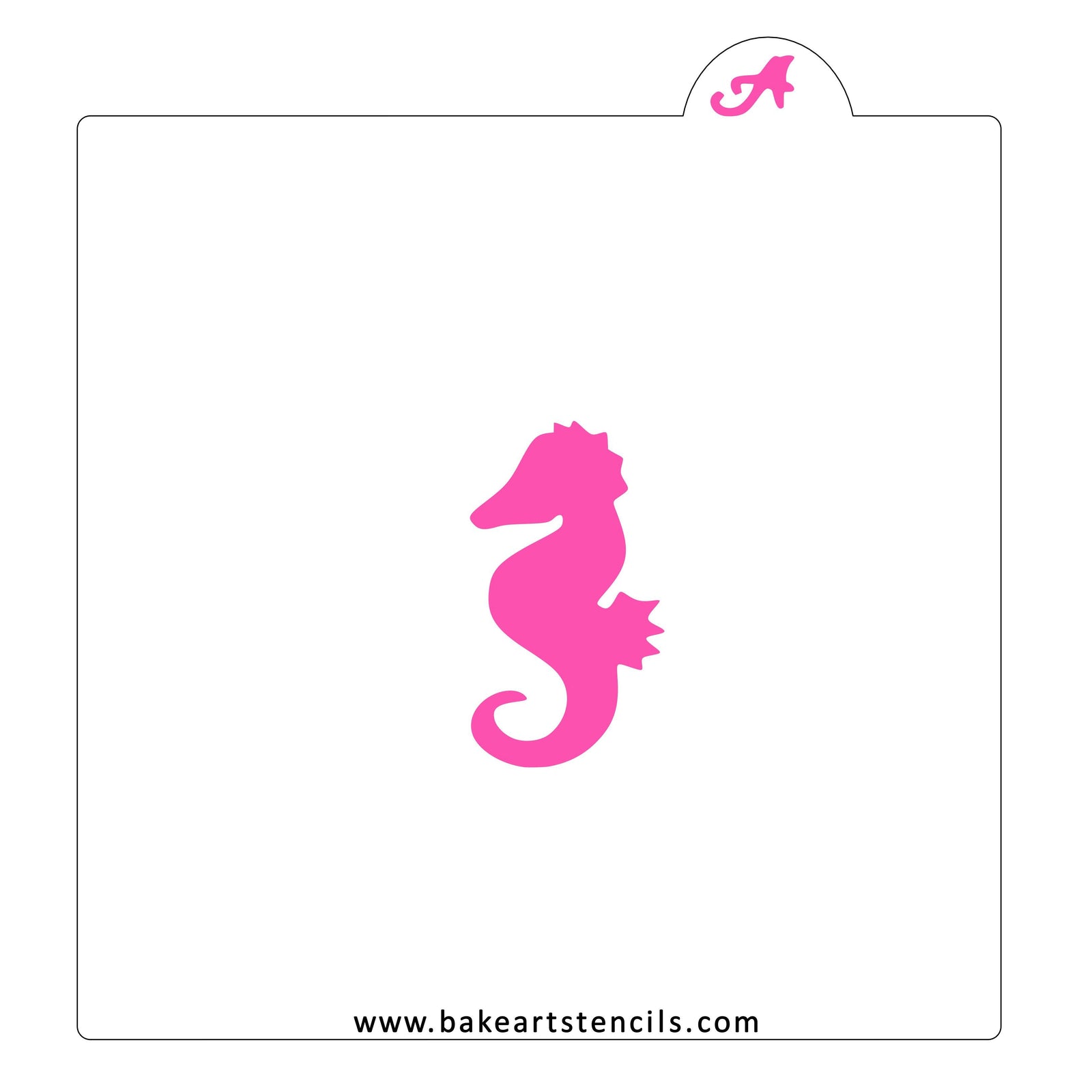 Seahorse Cookie Stencil bakeartstencil