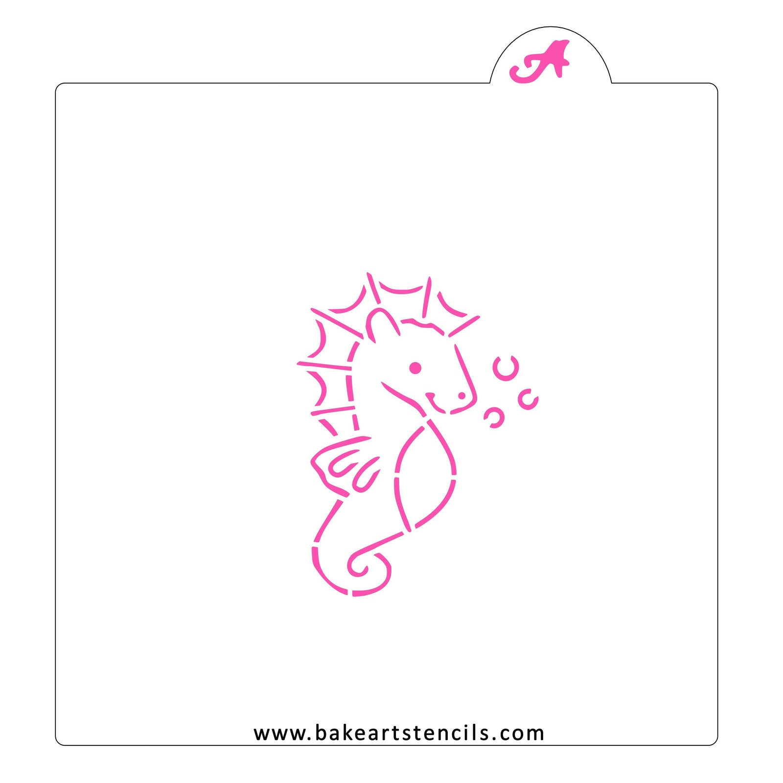 Seahorse PYO Cookie Stencil bakeartstencil