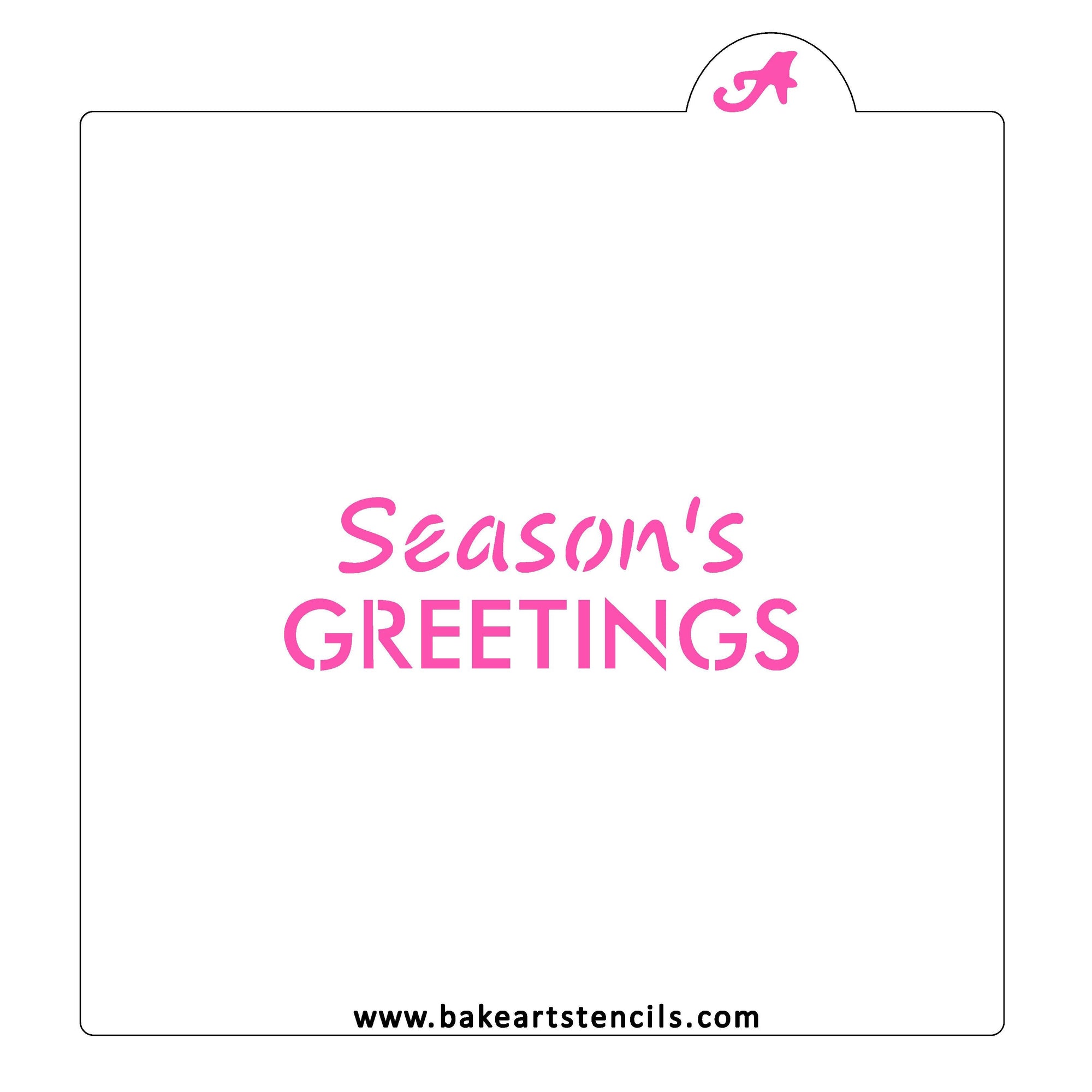 Season's Greetings Cookie Stencil bakeartstencil