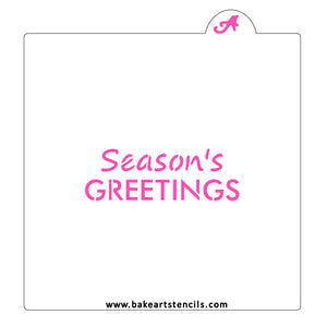 Season's Greetings Cookie Stencil bakeartstencil