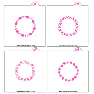 Seasonal Borders Cookie Stencil Set bakeartstencil