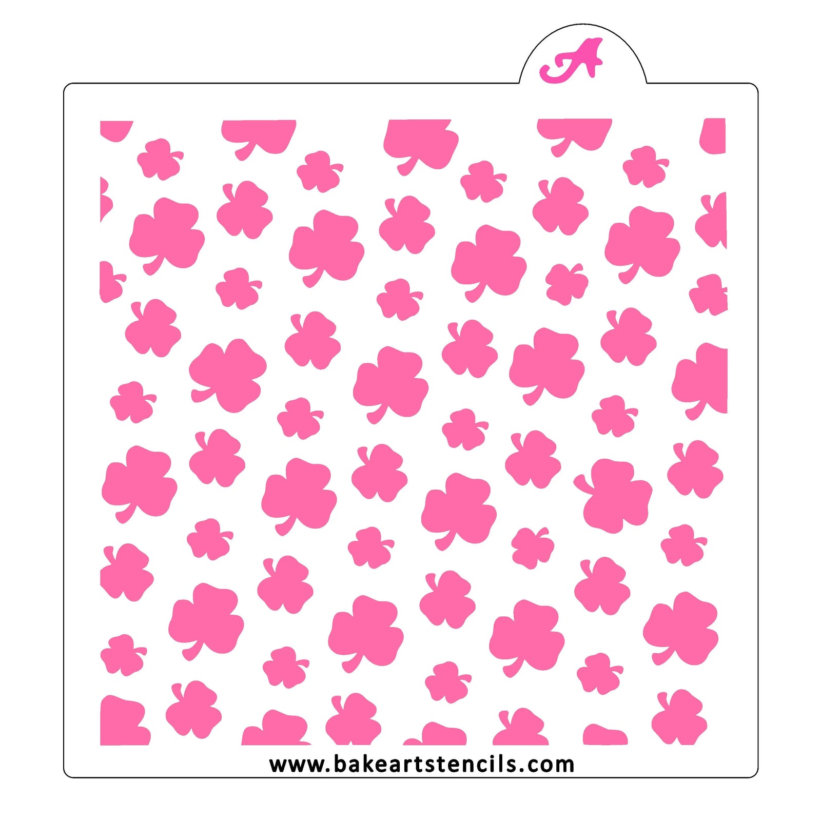 Shamrock Confetti Pattern Stencil bakeartstencil