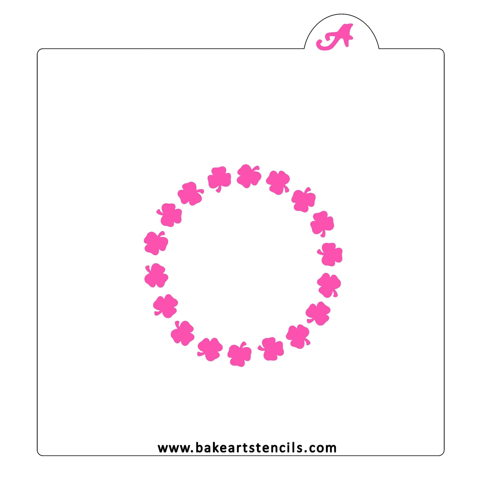 Shamrocks Border Cookie Stencil bakeartstencil