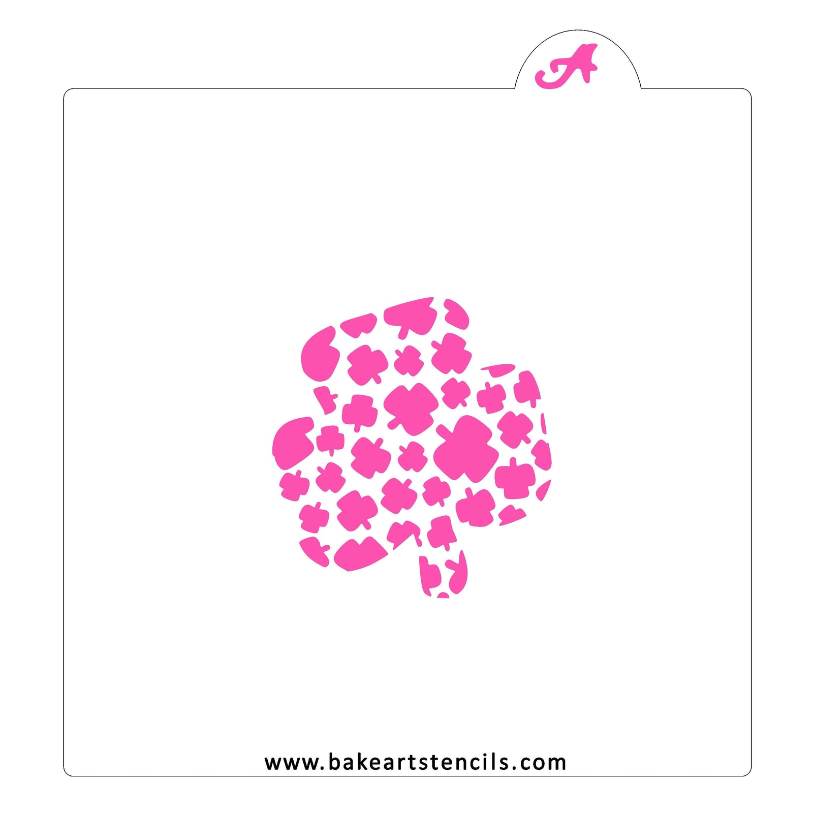 Shaped Shamrock Cookie Stencil bakeartstencil