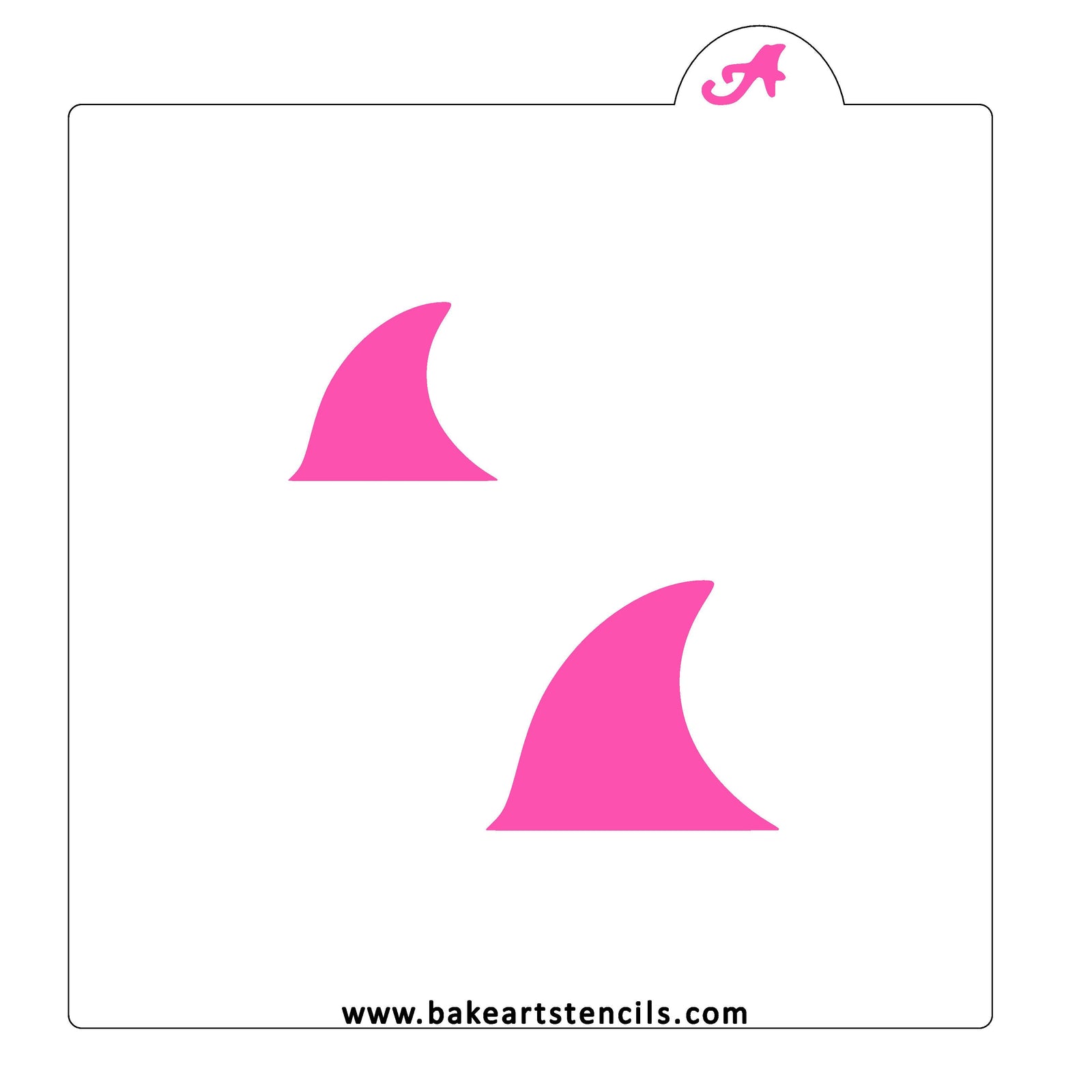 Shark Fin Cookie Stencil bakeartstencil