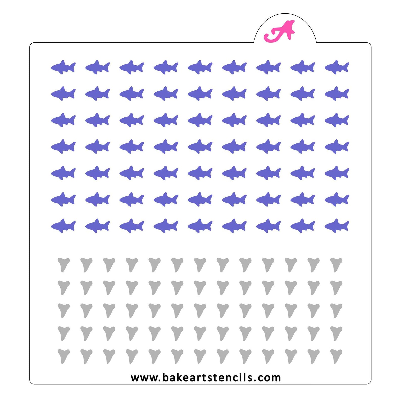 Shark Sprinkles Stencil bakeartstencils
