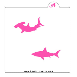 Sharks Cookie Stencil bakeartstencil