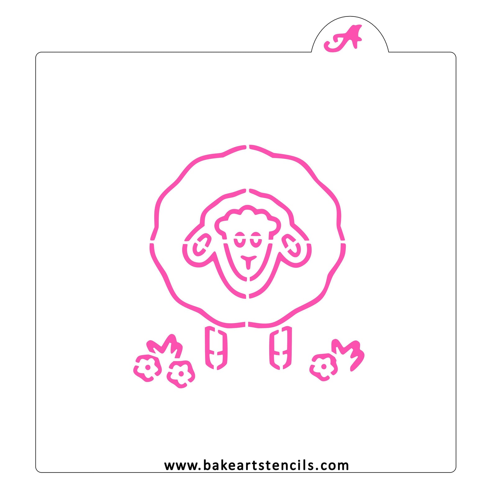 Sheep PYO Cookie Stencil bakeartstencil