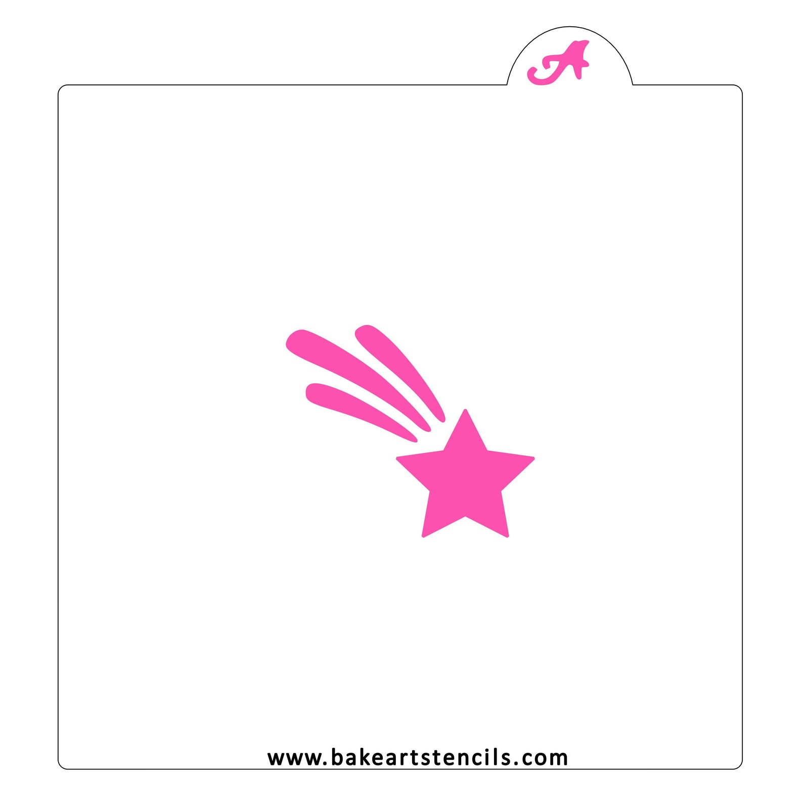 Shining Star Cookie Stencil bakeartstencil
