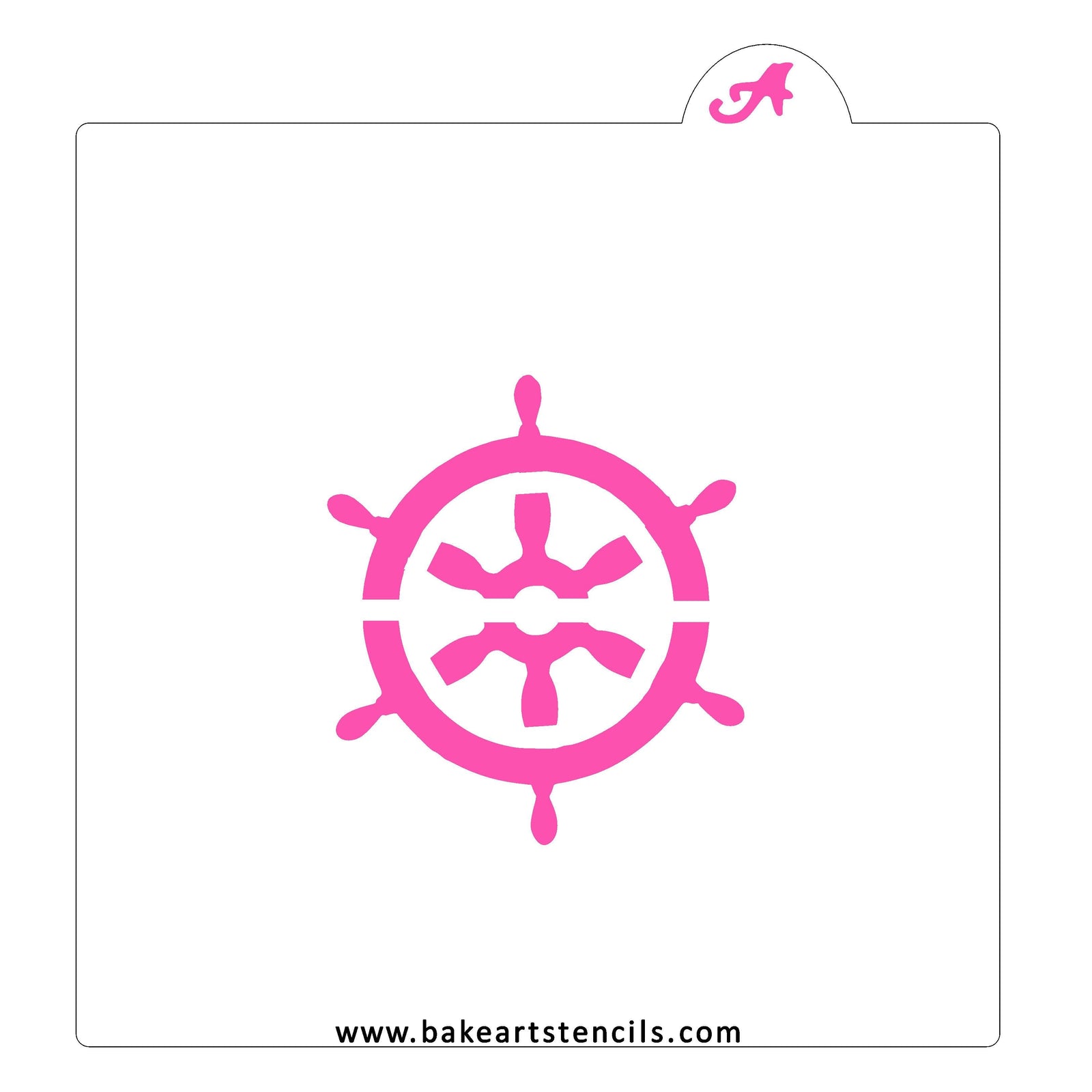 Ship Wheel Cookie Stencil bakeartstencils