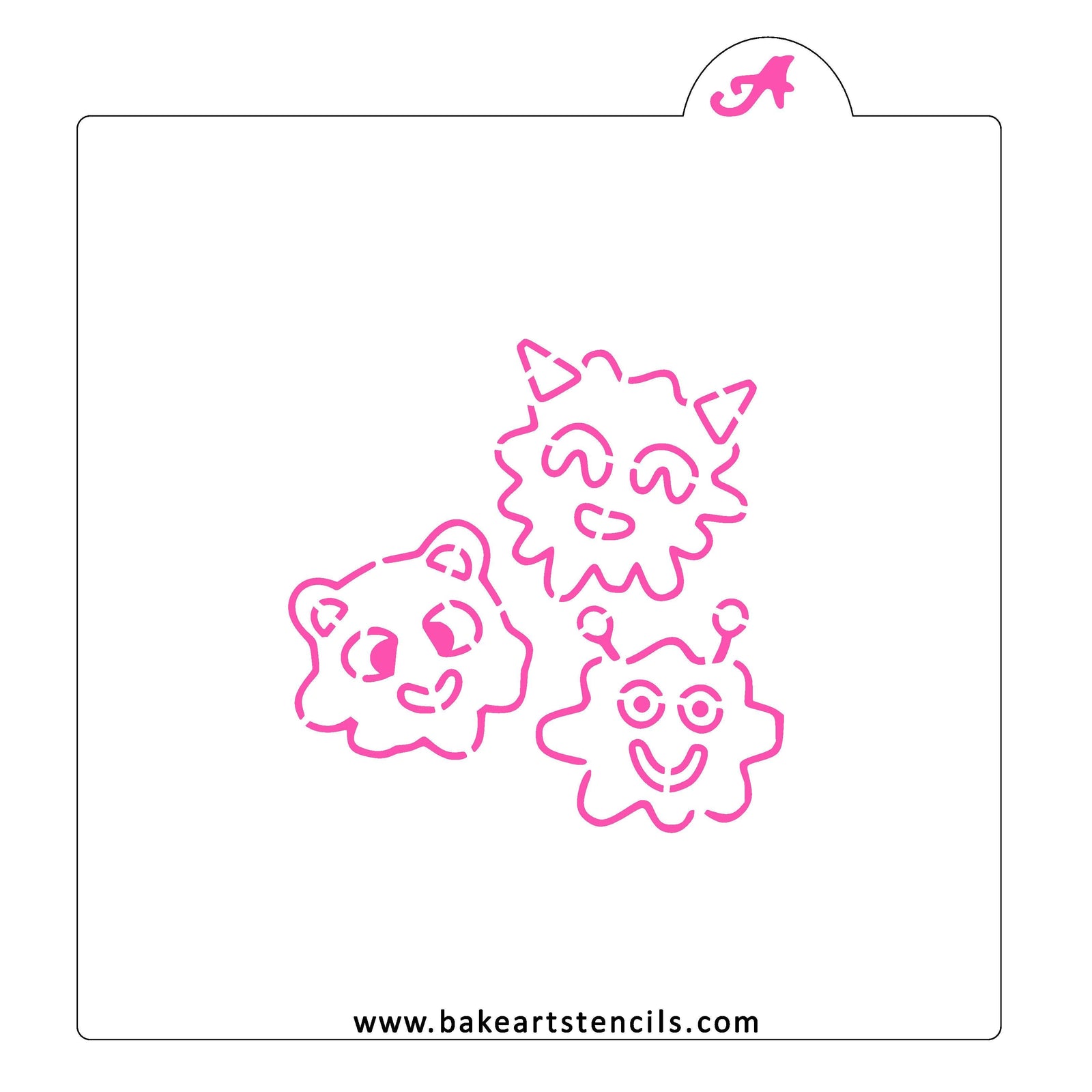 Silly Monsters PYO Cookie Stencil bakeartstencil