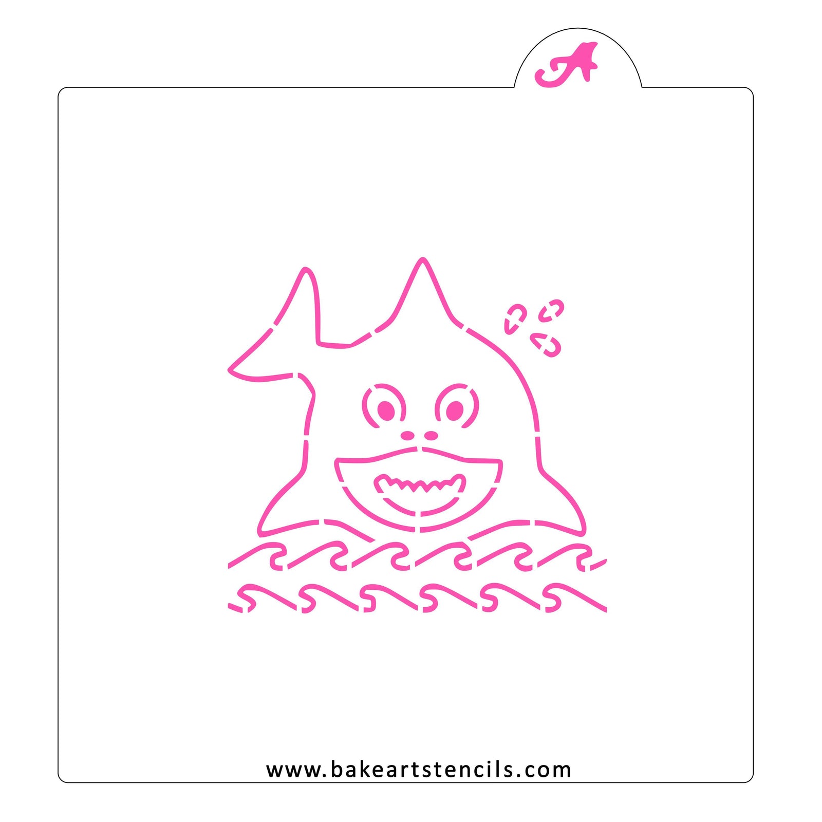 Silly Shark PYO Stencil bakeartstencil