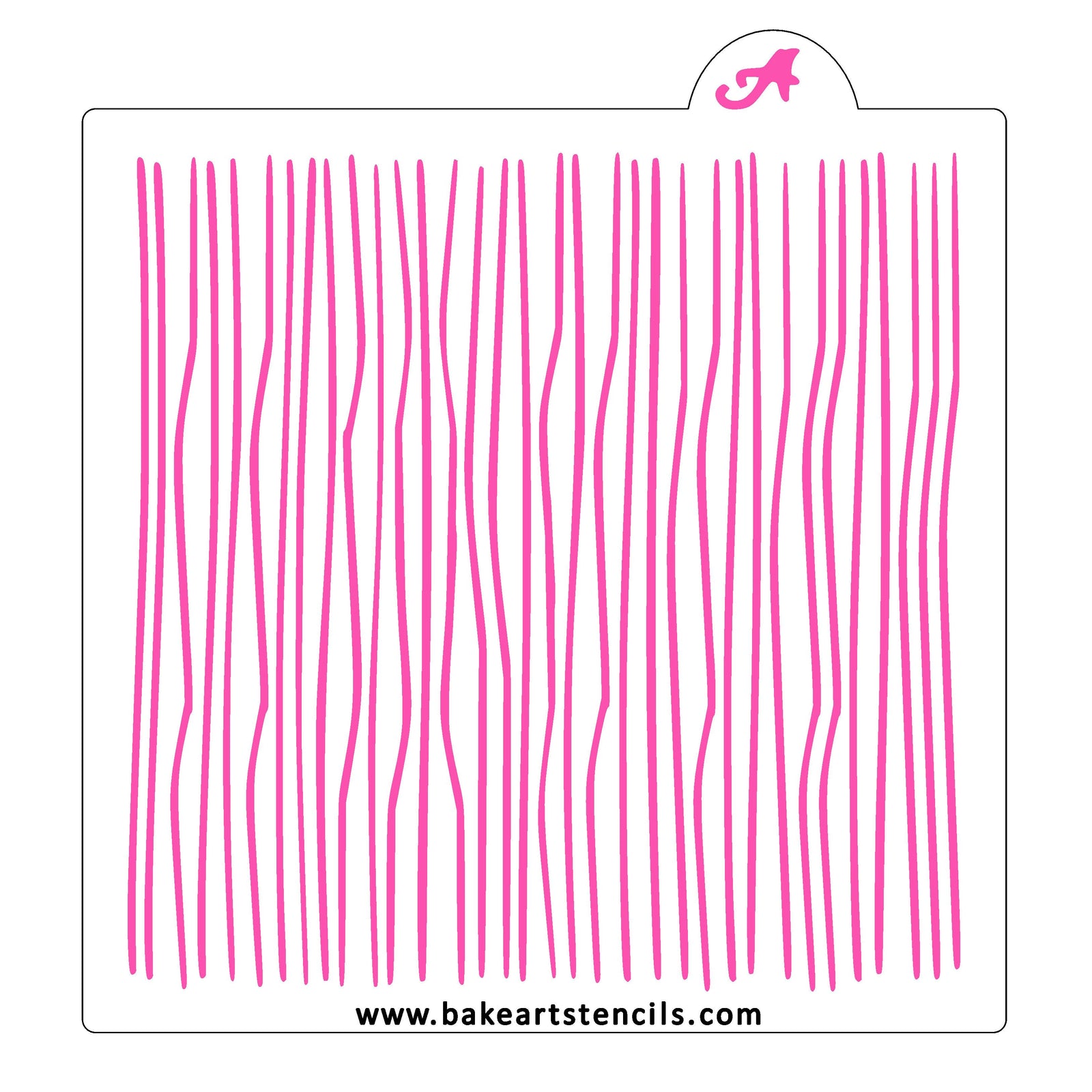 Skinny Burlap Lines Pattern Stencil bakeartstencil