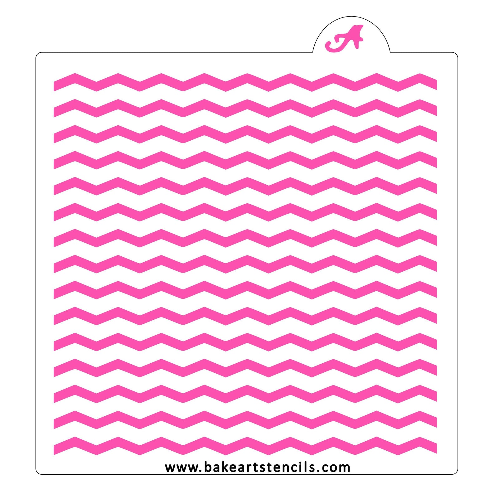 Skinny Chevron Stripes Cookie Stencil bakeartstencils