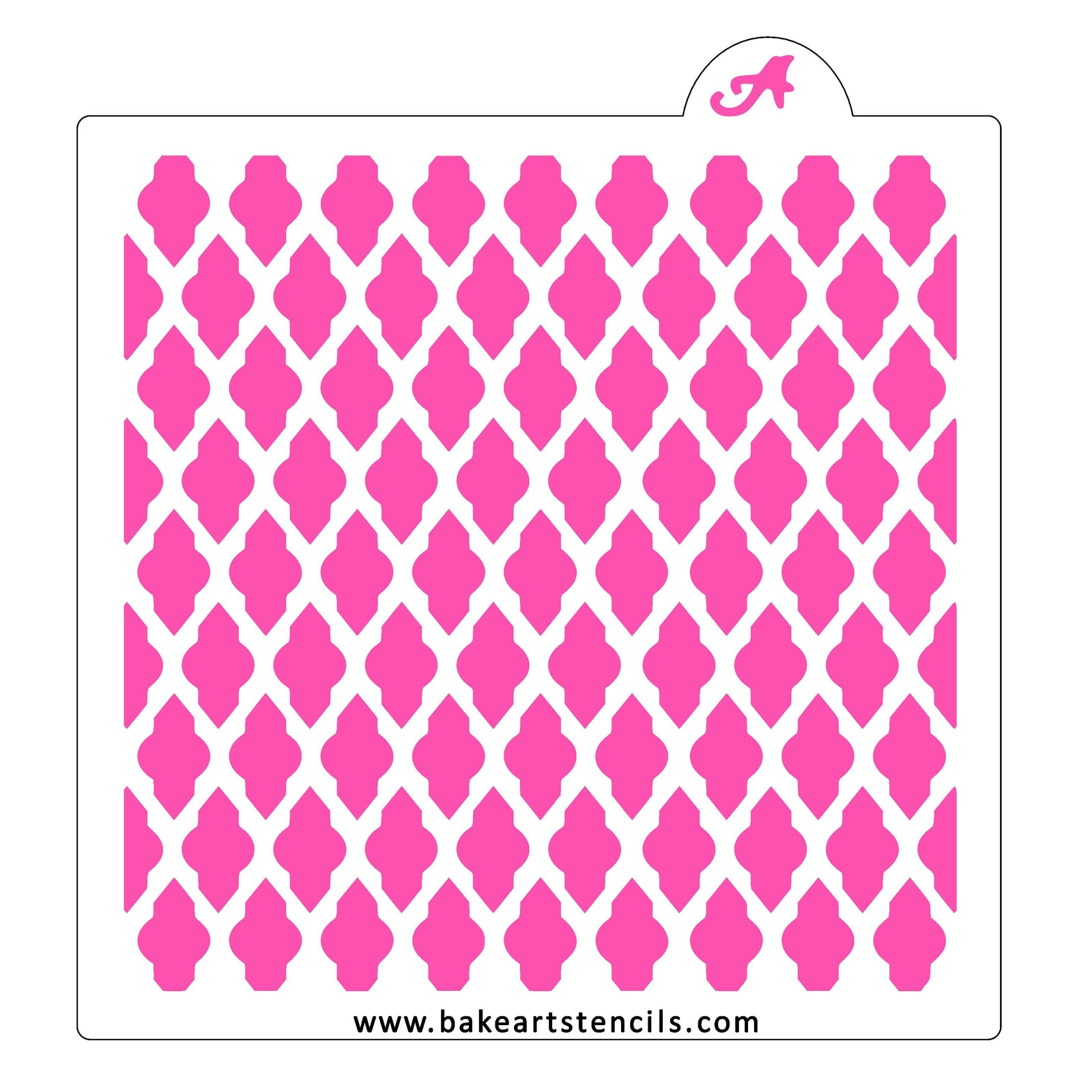 Skinny Quatrefoil Pattern Stencil bakeartstencil
