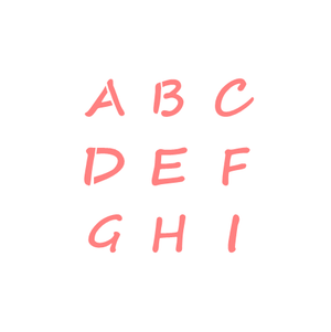 Small A - Z Upper Case Letters Cookie Stencil bakeartstencil