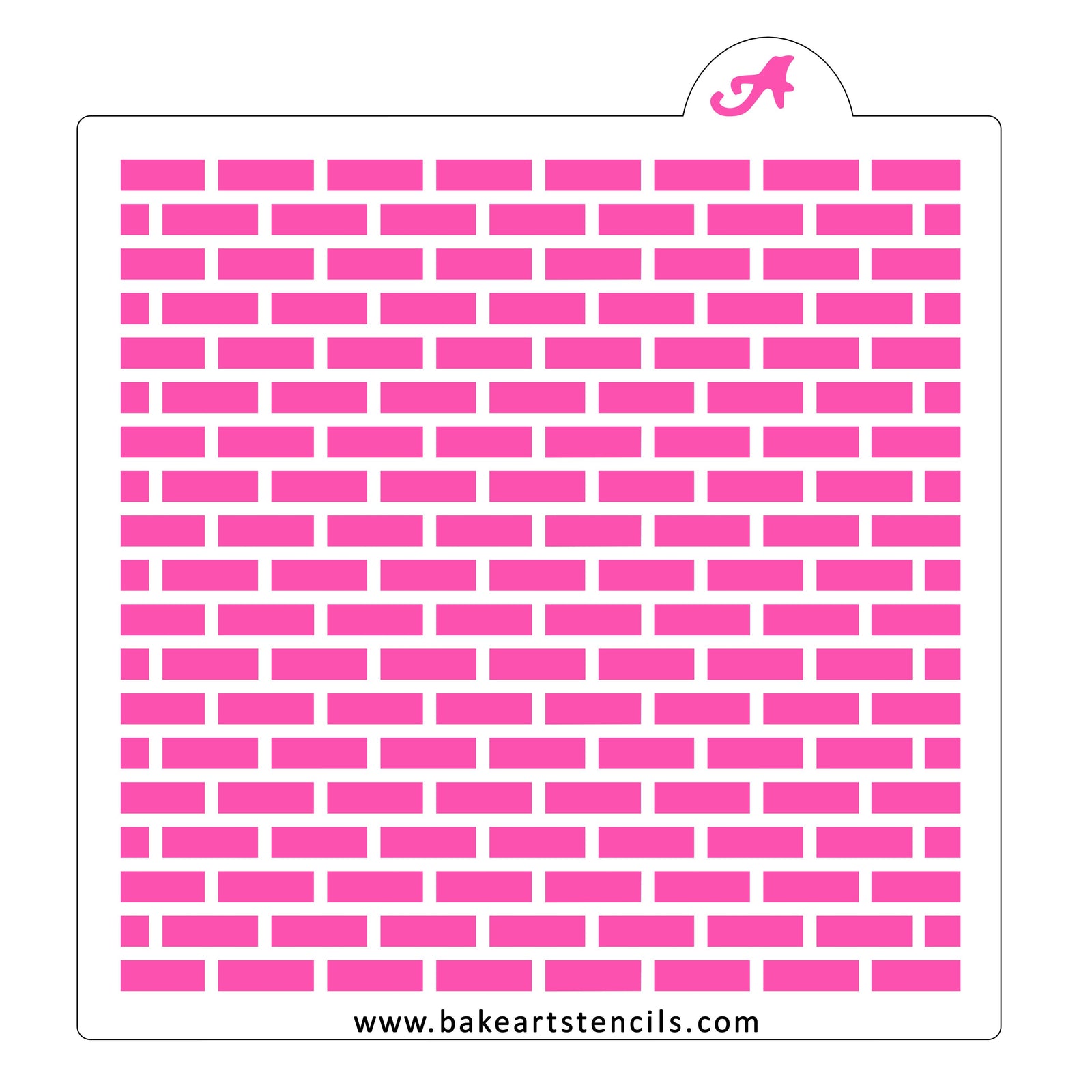 Small Brick Pattern Stencil bakeartstencil