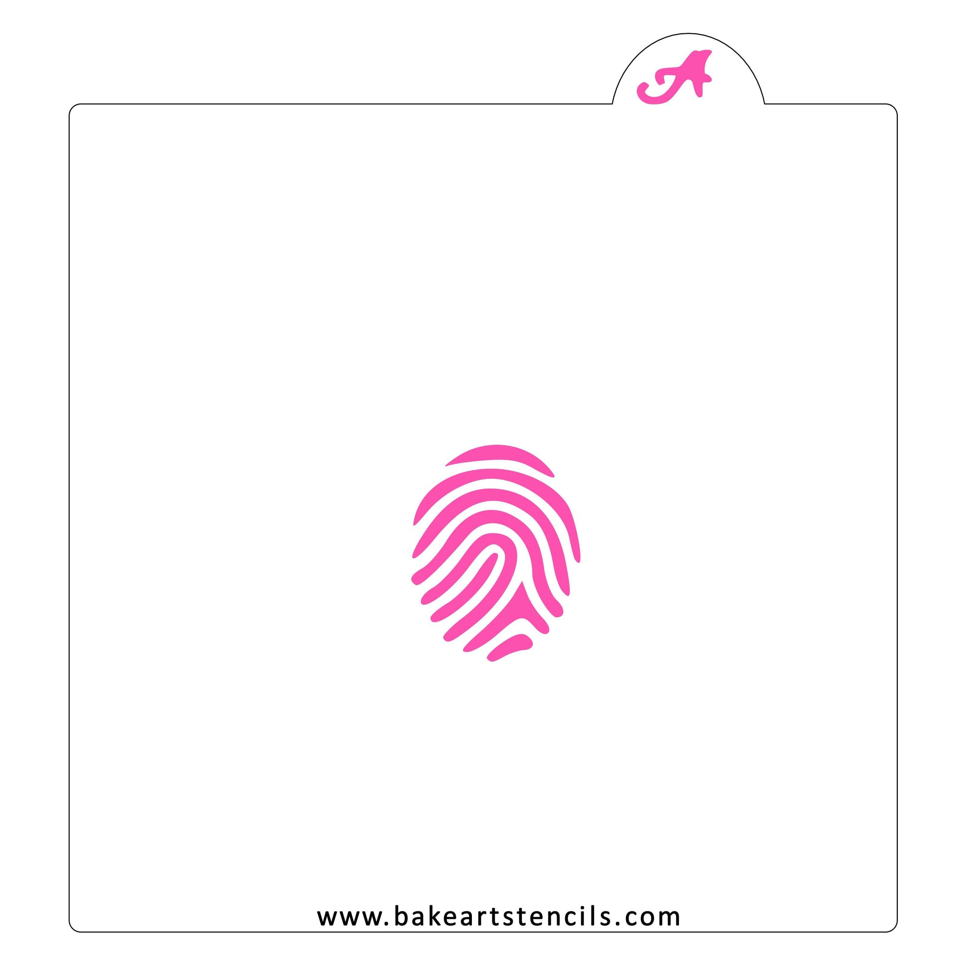 Small Fingerprint Cookie Stencil bakeartstencil
