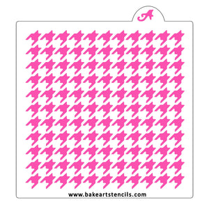 Small Houndstooth Pattern Stencil bakeartstencil