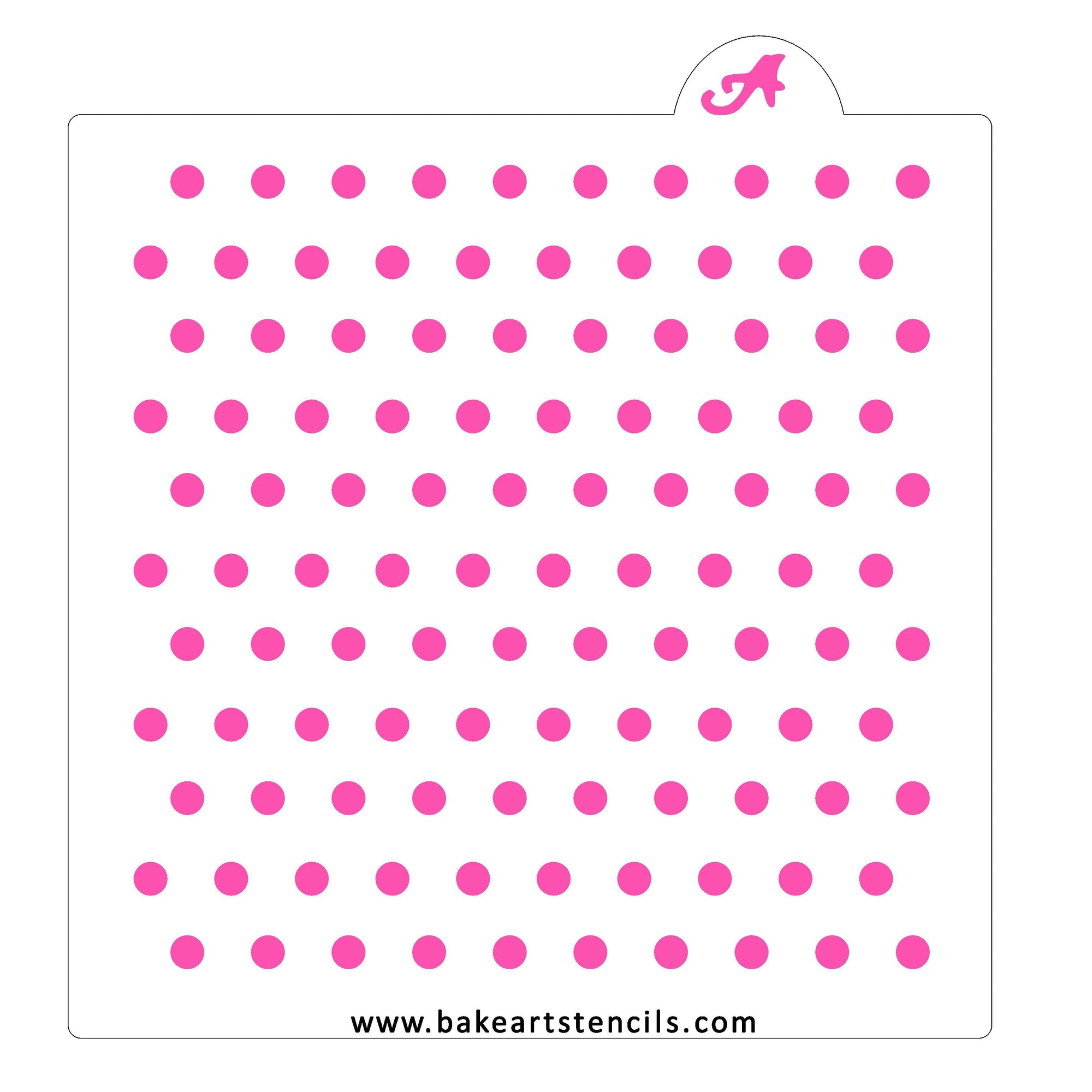 Small Polka Dots Pattern Stencil bakeartstencil