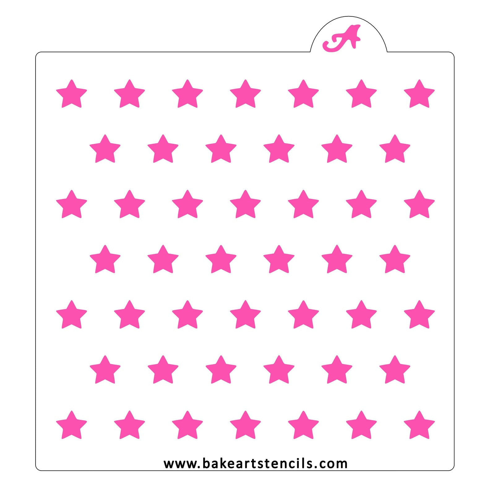 Small Stars Pattern  Stencil bakeartstencil
