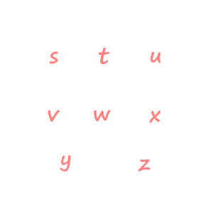 Small a - z  Lower Case Letters Set bakeartstencils
