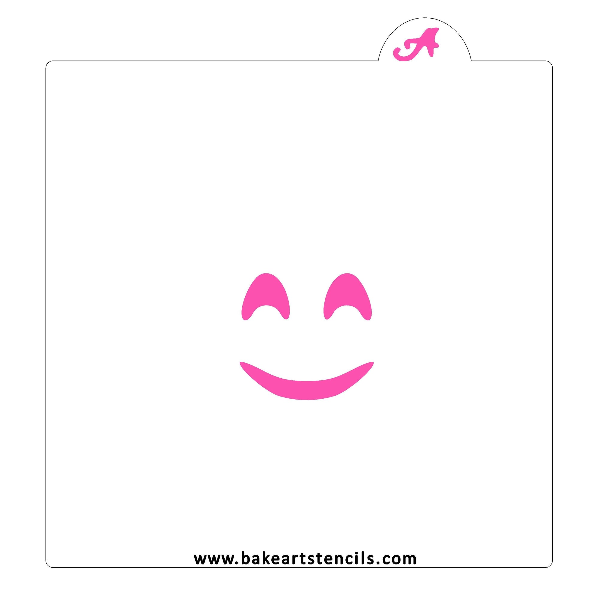 Smiling Emoji Cookie Stencil bakeartstencil