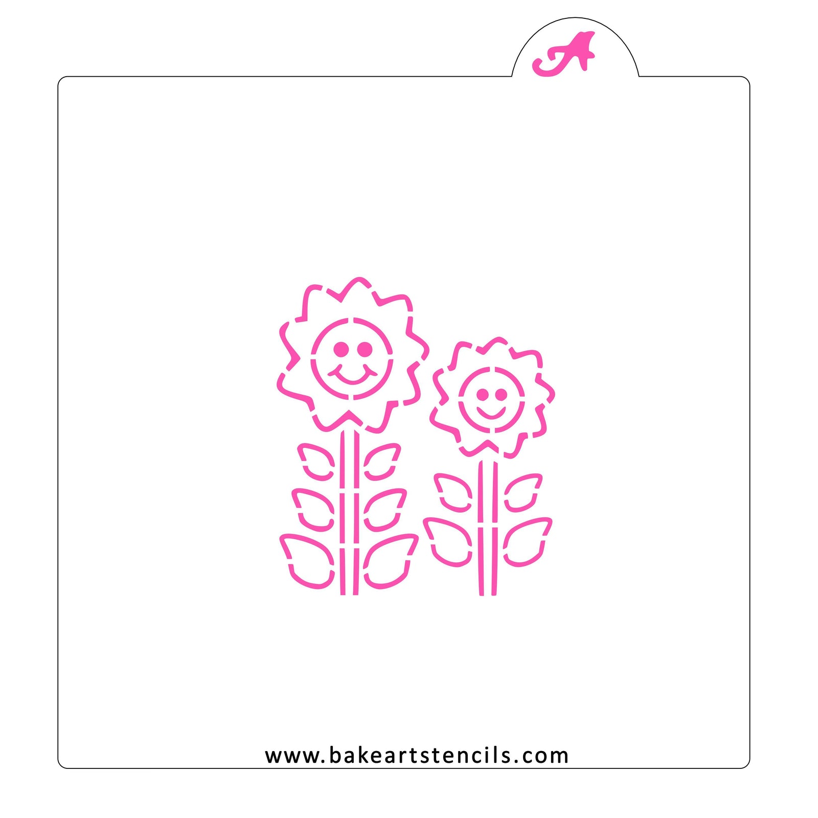 Smiling Sunflowers PYO Stencil bakeartstencil