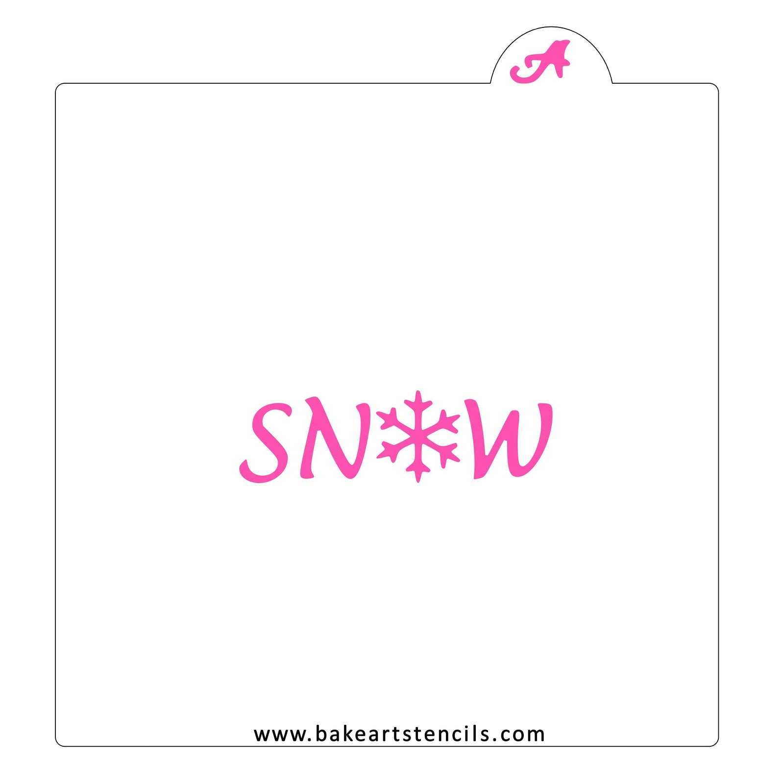 Snow Cookie Stencil bakeartstencil