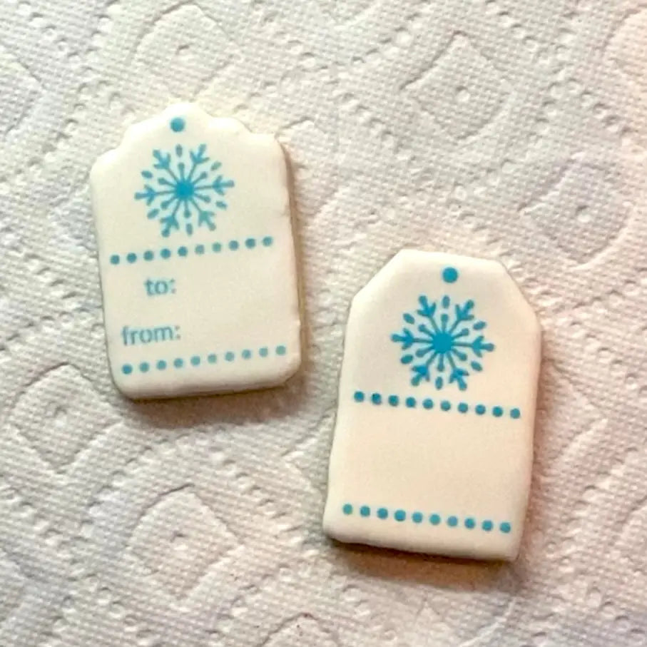 Snowflake Gift Tag Stencil bakeartstencil