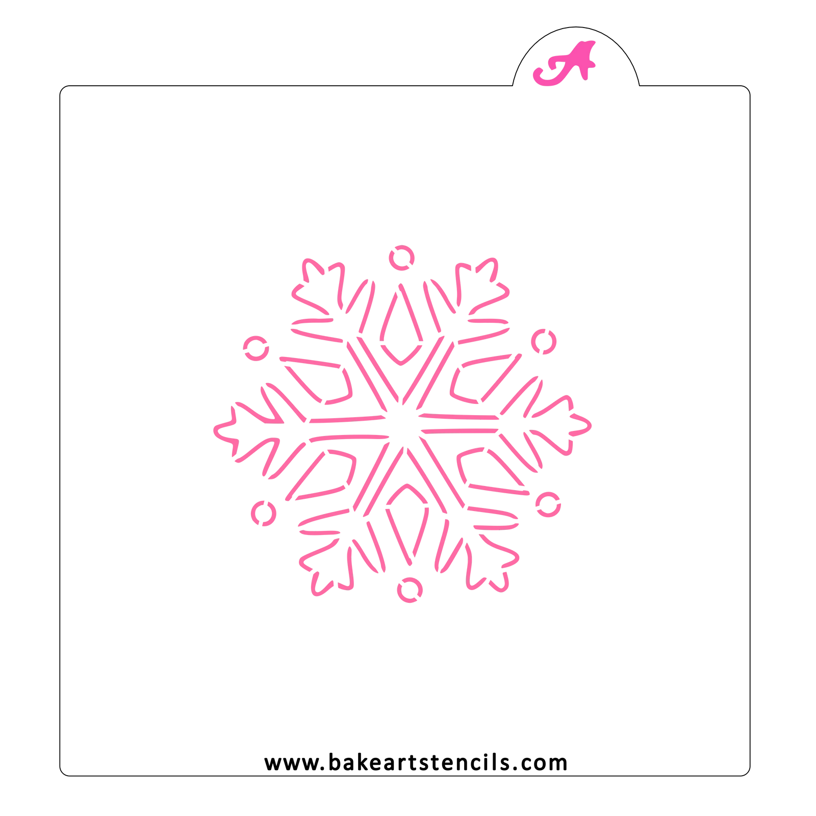 Snowflake PYO Cookie Stencil bakeartstencil