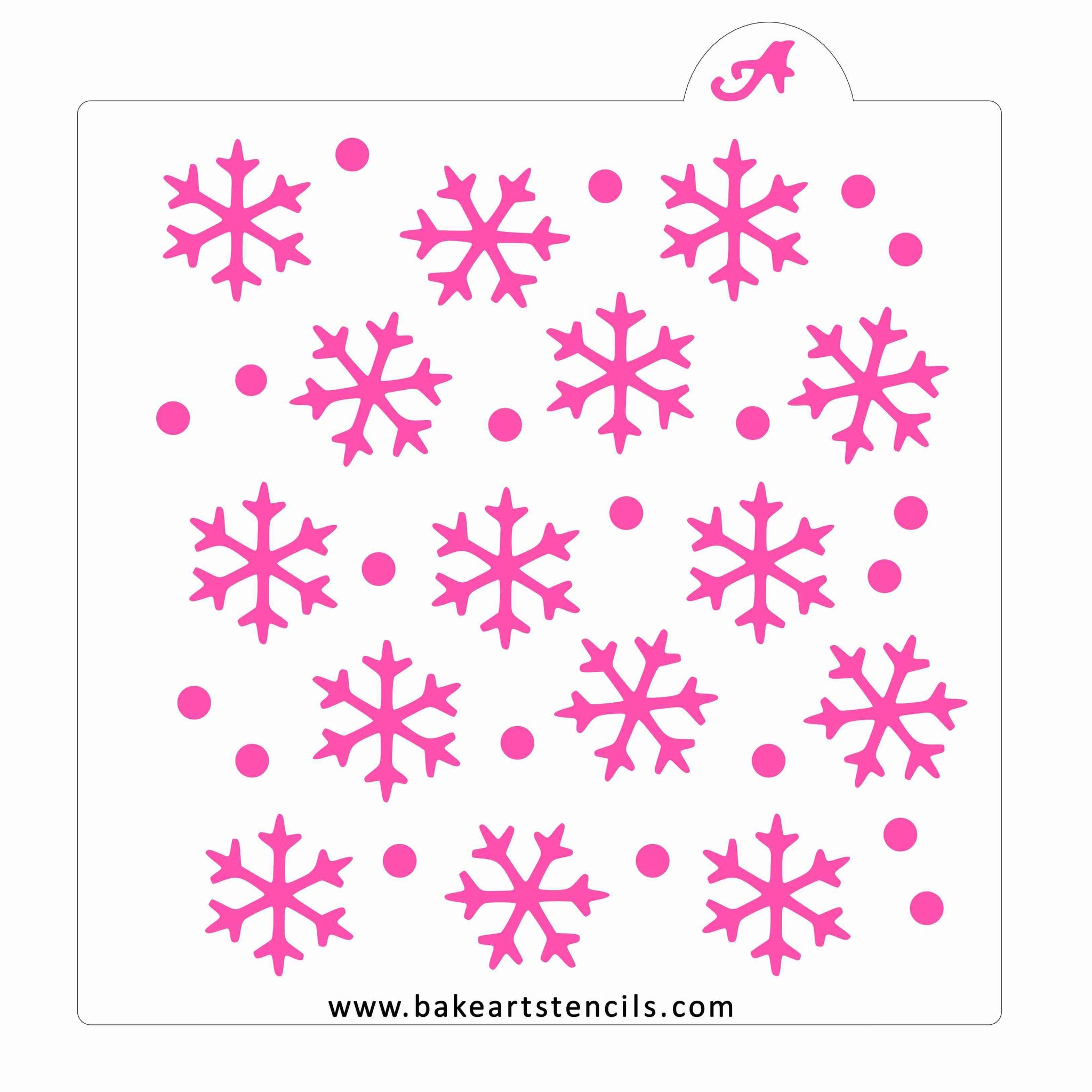 Paint Your Own Cookie Snowflake Stencil