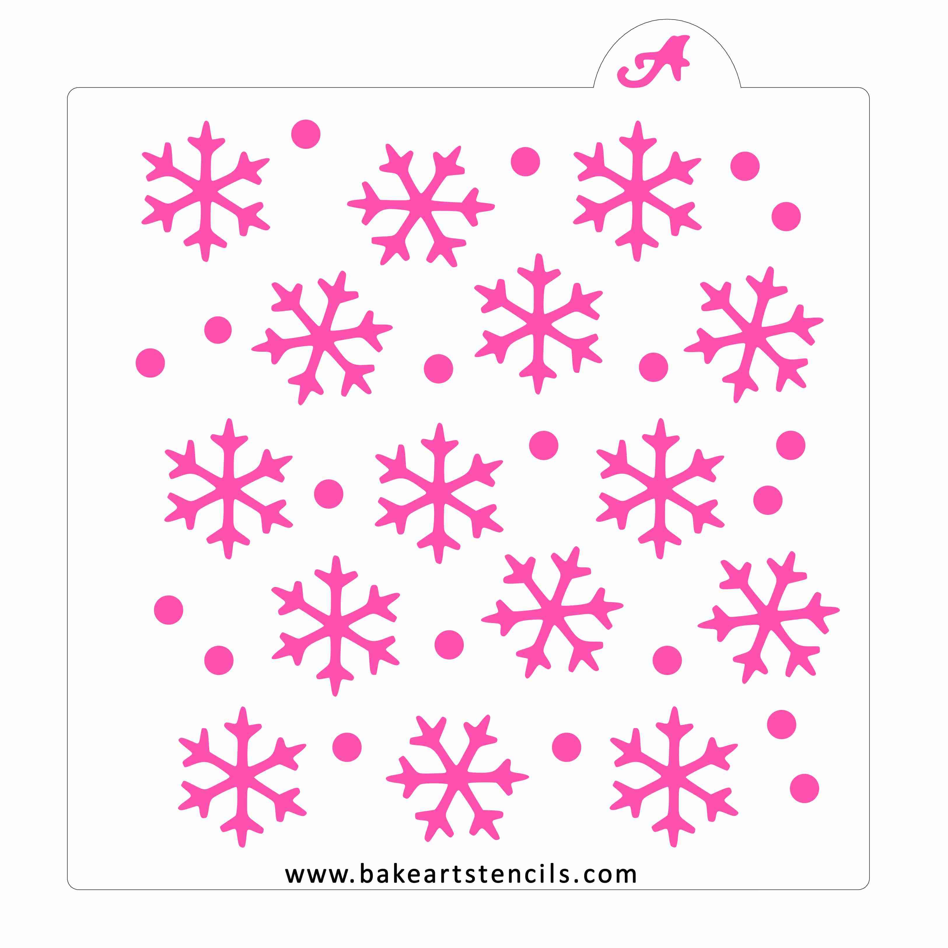 Snowflakes Cookie Stencil