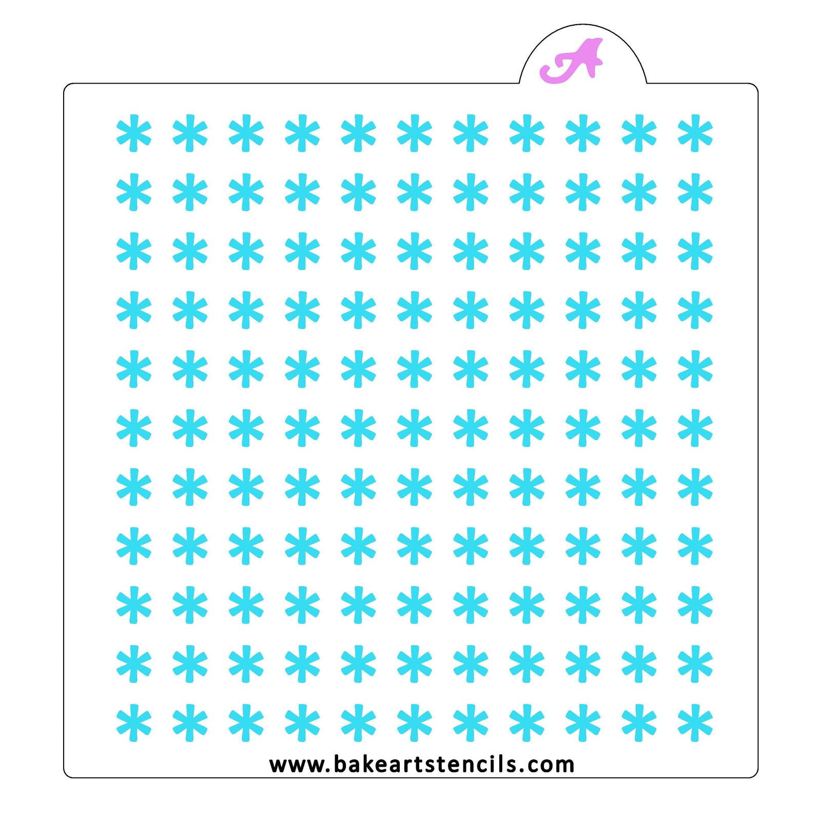 Snowflake Sprinkles Stencil bakeartstencil