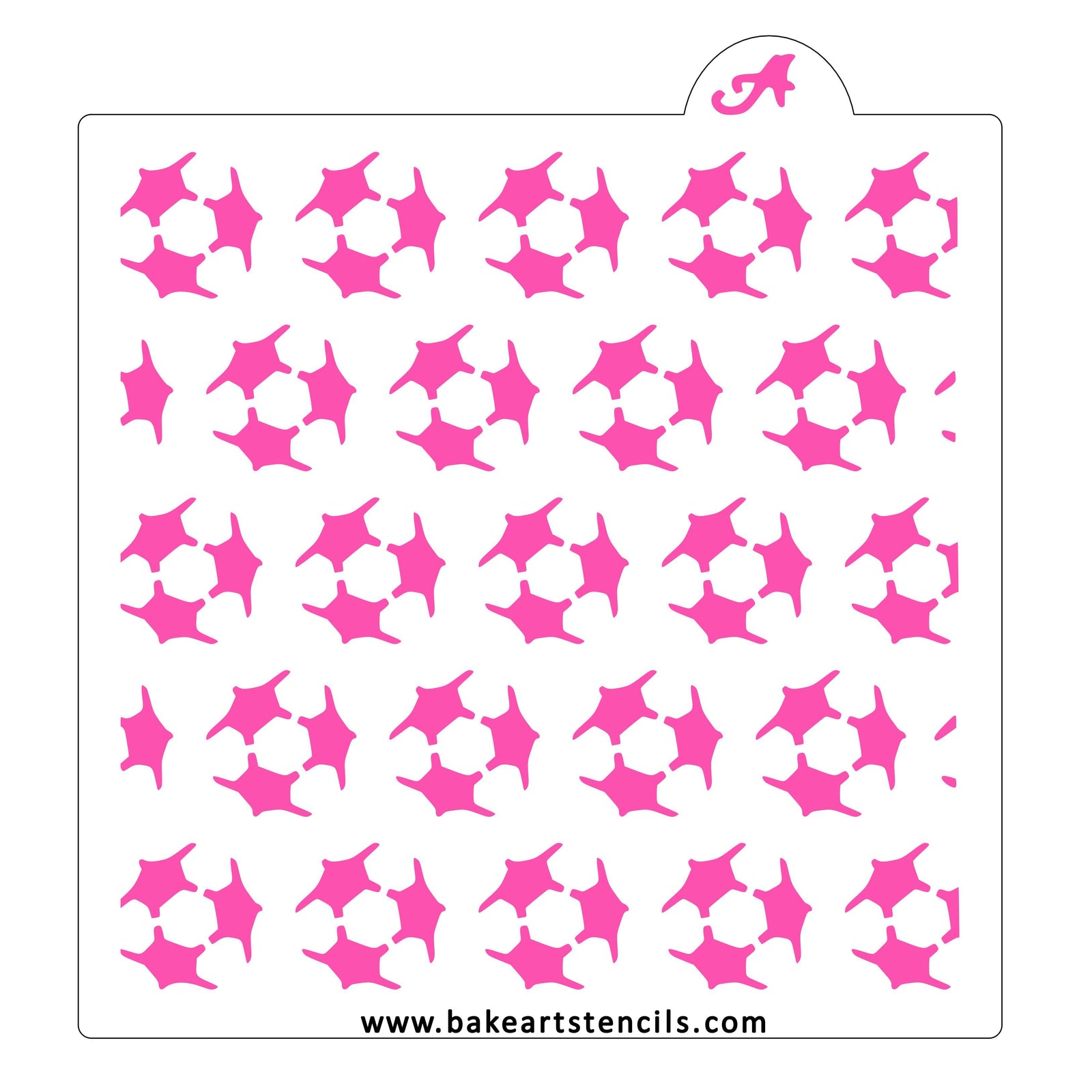 Soccer Balls Pattern Cookie Stencil bakeartstencil